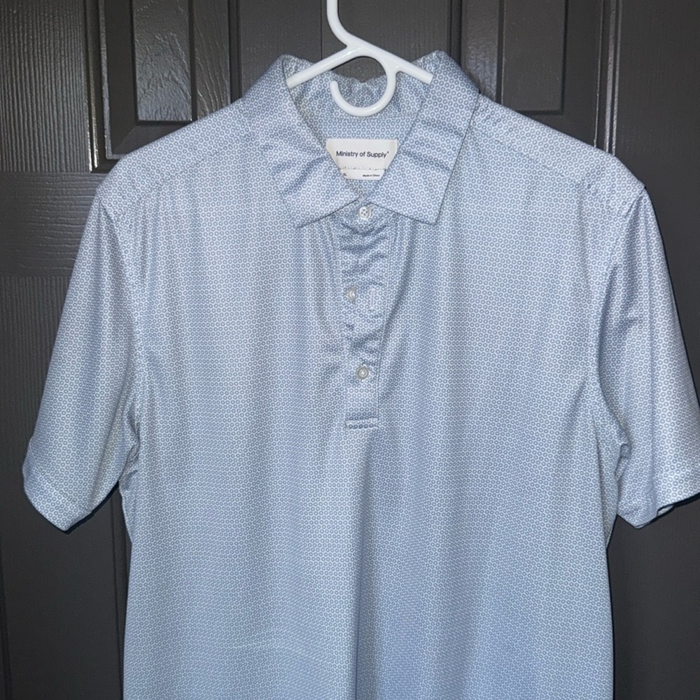 Ministry of Supply Men’s XXL Blue/Gray Polo Shirt